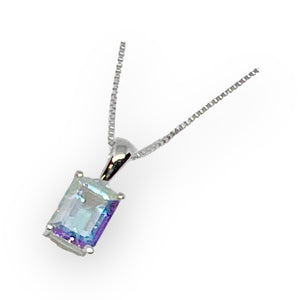 Mercury Mystic Topaz Sterling Silver Pendant Necklace