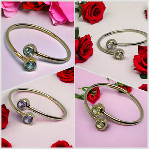 14kt Gold Fill Double Zircon Gemstone Ring