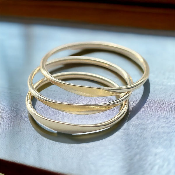 14kt Gold Fill Simple Flat Minimalist Ring