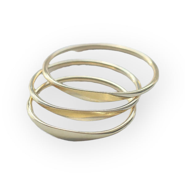 14kt Gold Fill Simple Flat Minimalist Ring