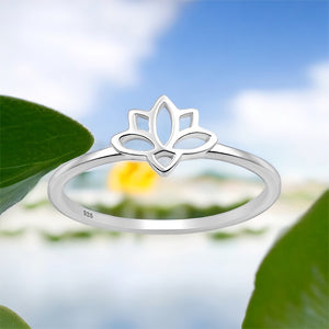 Little Lotus 925 Sterling Silver Ring