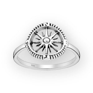 Sterling Silver Compass Ring