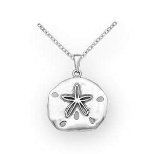 Sand Dollar Sterling Silver Pendant Necklace