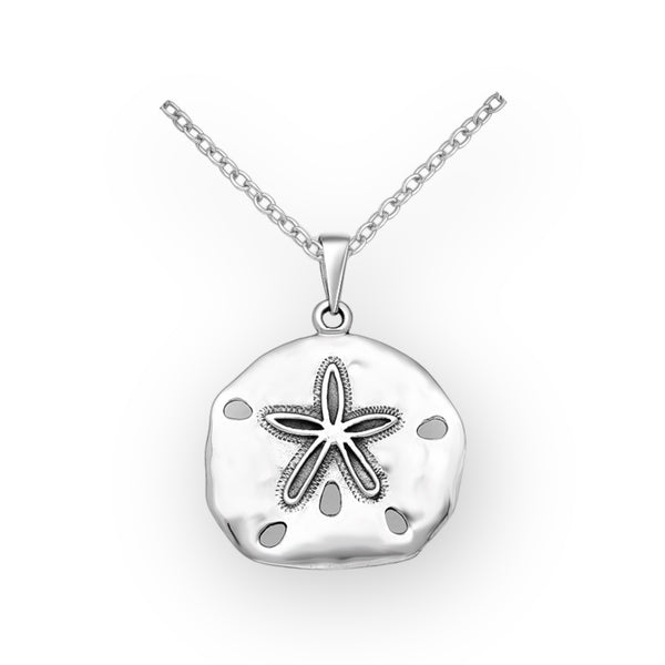 Sand Dollar Sterling Silver Pendant Necklace