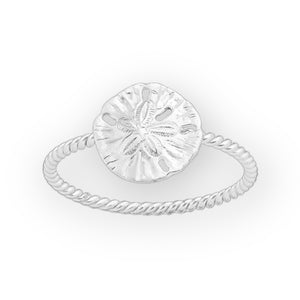 Sand Dollar Sterling Silver Ring
