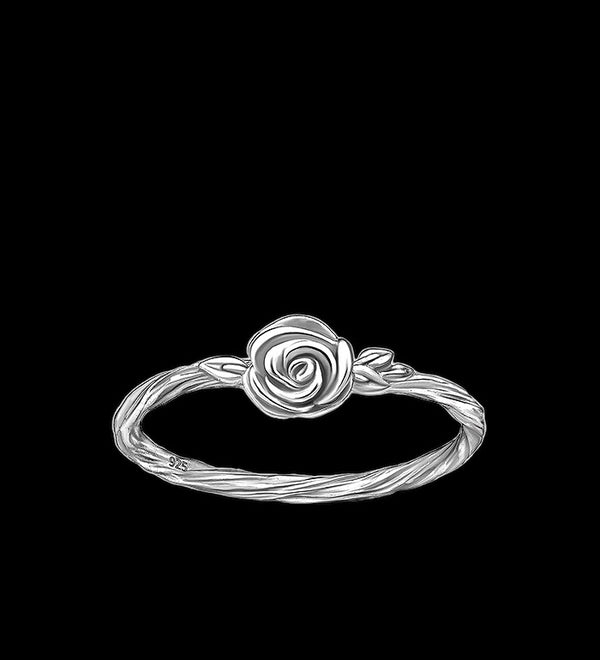 Wrap Rose Sterling Silver Ring