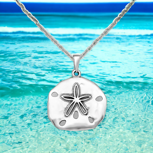 Sand Dollar Sterling Silver Pendant Necklace