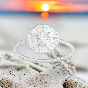 Sand Dollar Sterling Silver Ring
