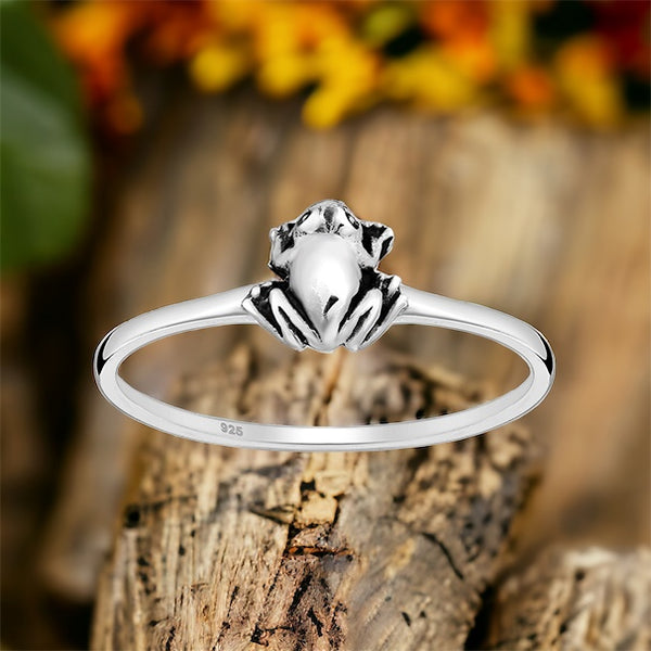 Little Frog Sterling Silver Ring