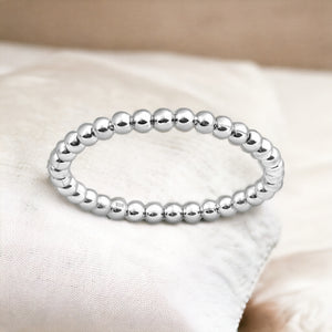Sterling Silver Rolling Bead Ring