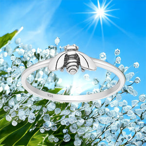 Sterling Silver Honey Bee Ring