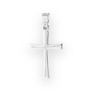 Flare Sterling Silver Cross Pendant Necklace