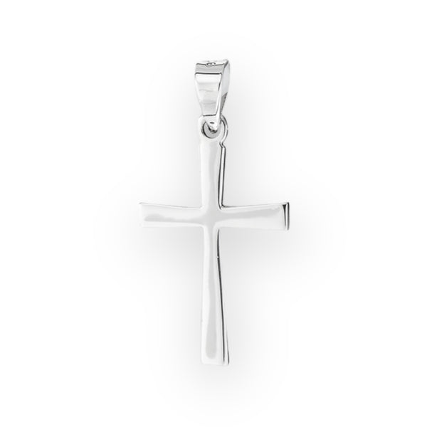 Flare Sterling Silver Cross Pendant Necklace