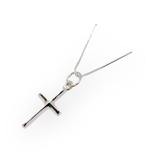 Sterling Silver Small Cross Pendant Necklace