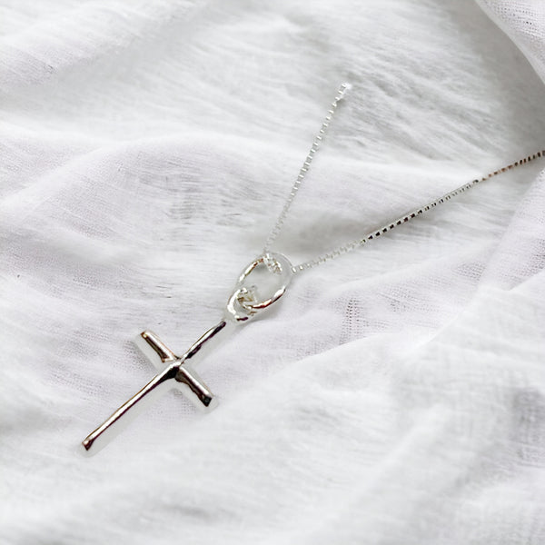 Sterling Silver Small Cross Pendant Necklace