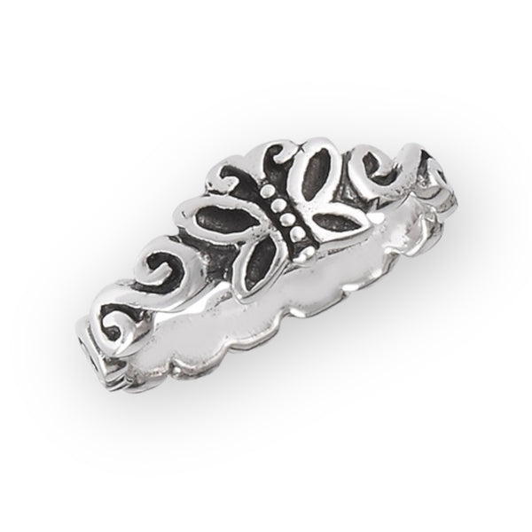 Petite Butterfly Sterling Silver Ring