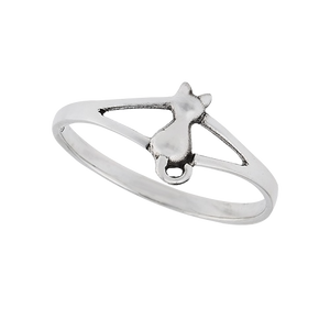 Dreamy Cat Sterling Silver Ring