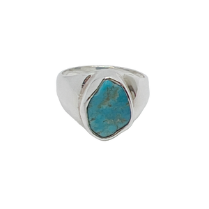Kingman Turquoise Nugget Sterling Silver Ring