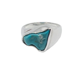 Kingman Turquoise Nugget Sterling Silver Ring