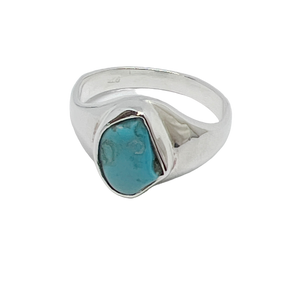 Kingman Turquoise Nugget Sterling Silver Ring
