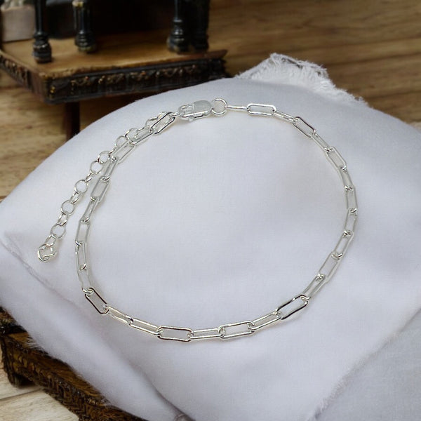 Sterling Silver Paperclip Chain Bracelet