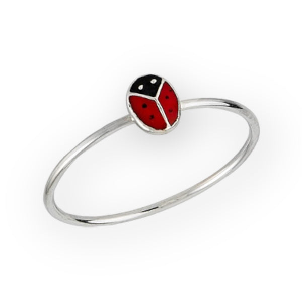 Ladybug Sterling Silver Ring