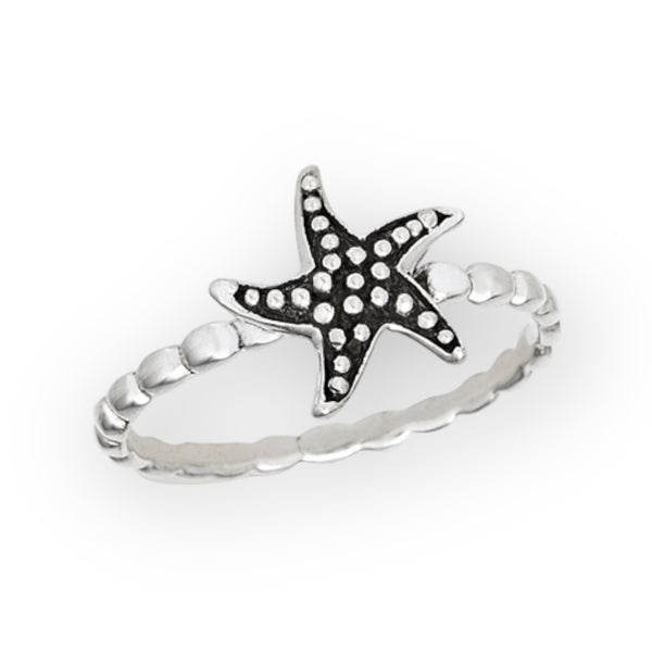 Baby Starfish Sterling Silver Ring