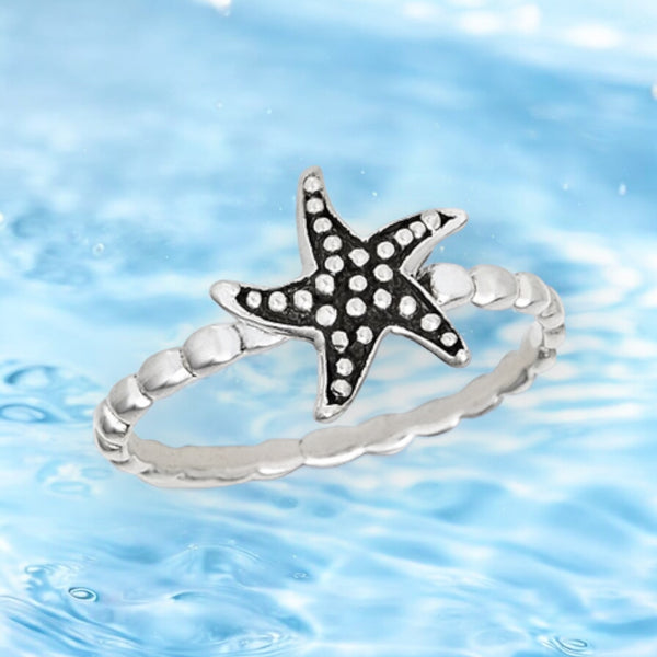 Baby Starfish Sterling Silver Ring