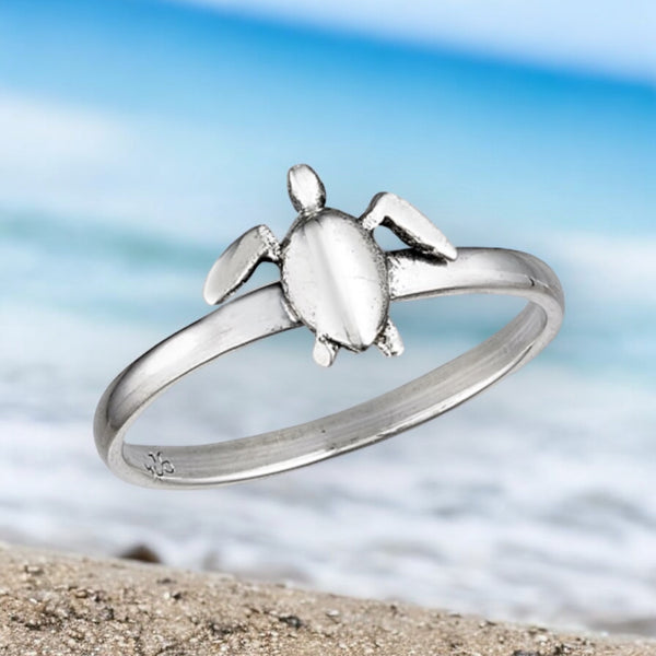 Baby Tortoise Sterling Silver Ring