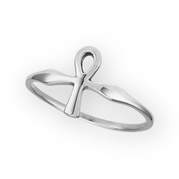 Ankh Cross Sterling Silver Ring