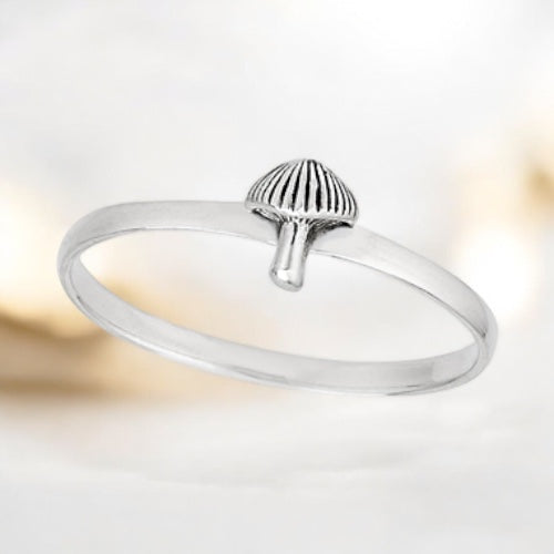 Magic Mushroom Sterling Silver Ring