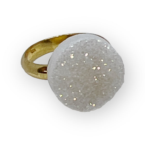 Golden Druzy Ring