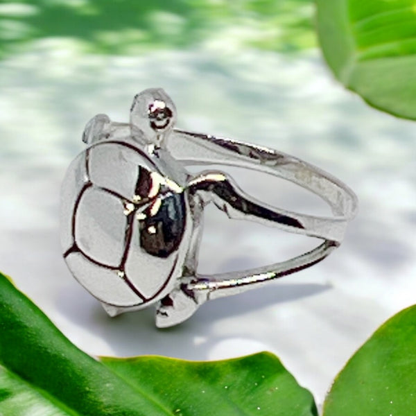 Mama Turtle Sterling Silver Ring