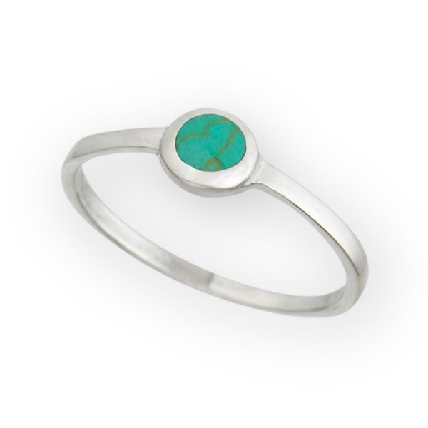 Simple Turquoise Sterling Silver Ring