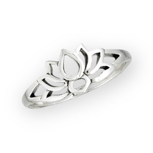 Petite Lotus Sterling Silver Ring