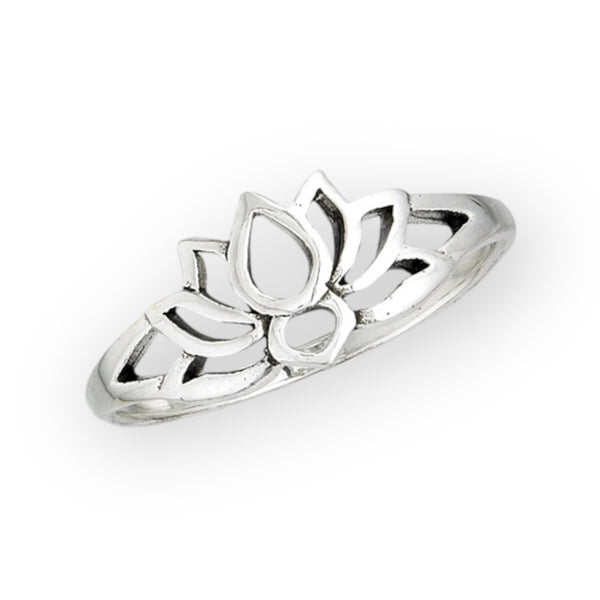 Petite Lotus Sterling Silver Ring