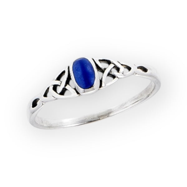 Lapis Celtic Sterling Silver Ring