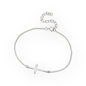 Sterling Silver Cross Bracelet