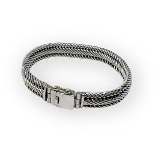 Sterling Silver Centered Braid Bracelet
