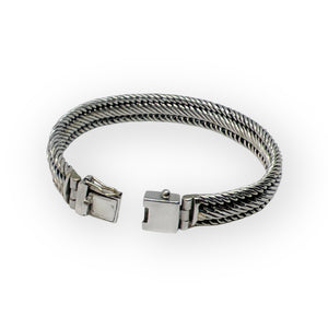 Sterling Silver Centered Braid Bracelet