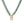 Green beaded necklace with clear square pendant