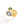 Gold-tone open ring with blue and green stones