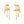 C Shape Hollow CZ Tassel Earring