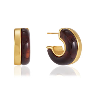 Everyday Hoop Earring Brown