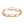 Gold-tone paperclip bracelet with two zircon-accented links, a lobster clasp, and an extender chain