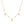 Gold-tone fine-chain necklace with three zircon-accented cherry charms and four dangling round stone accents