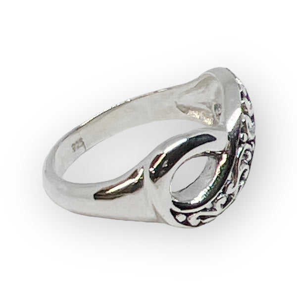 Infinity Swirls Sterling Silver Ring