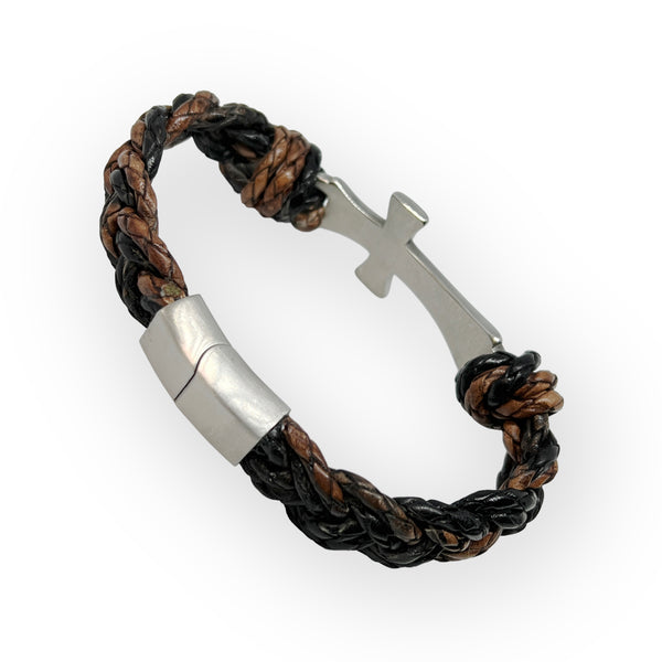 Classic Cross Bolo Leather Bracelet
