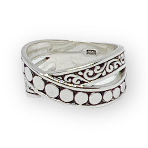 Criss Cross Sterling Silver Ring