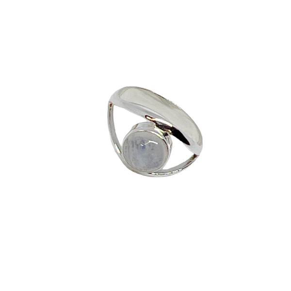 Bold Moonstone Sterling Silver Ring